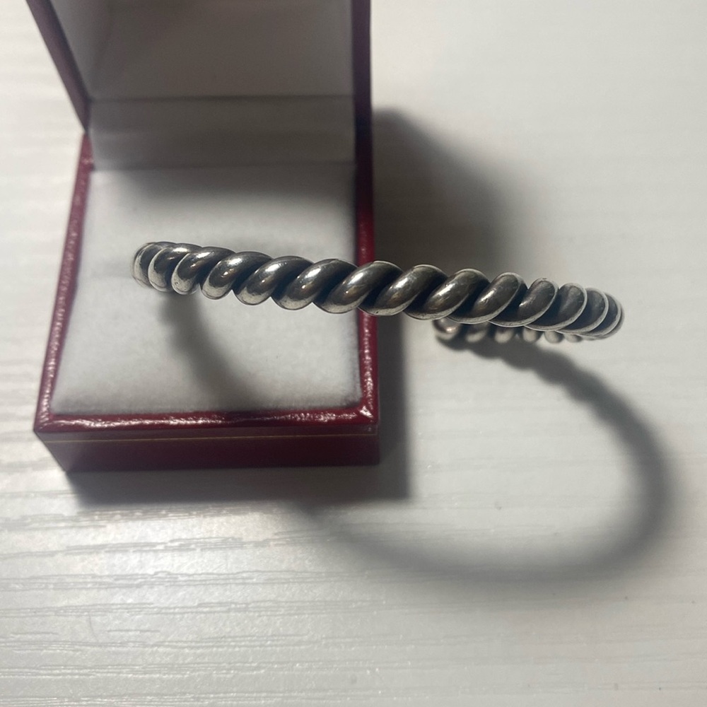 Sterling Silver Rope Cuff